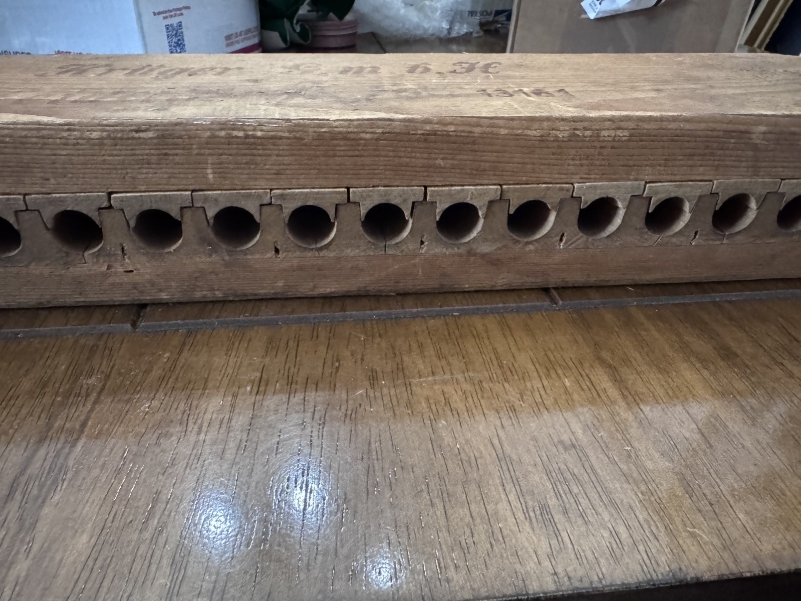 Antique/vintage German wooden cigar press (Gber. kruger gm 6h) 20 slot