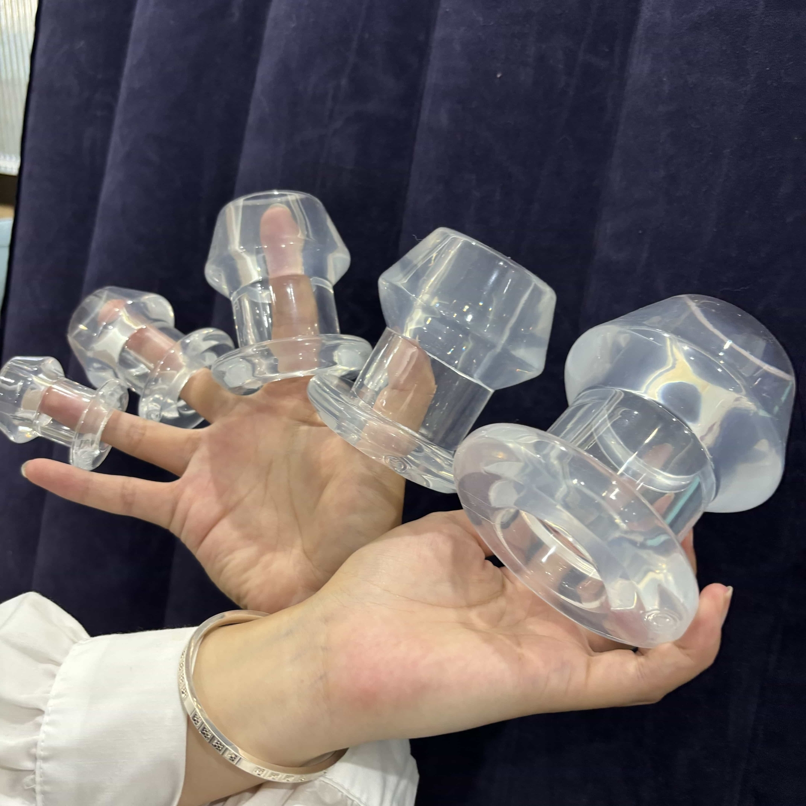 Anal Sex Spreader Clear Hollow Silicone Butt Plug Comfort Deep Access Tunnel Sex