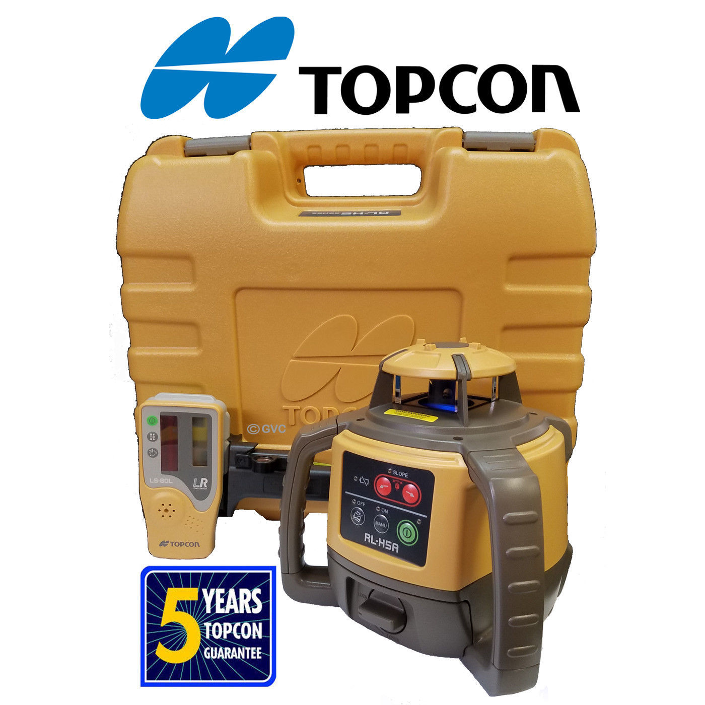 Topcon RL-H5A Horizontal Self-Leveling Rotary Laser Kit w/ LS-80X Receiver