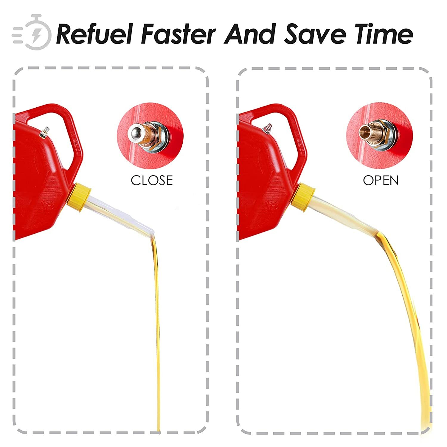 10 PCS Fuel Gas Can Jug Vent Caps For Gas Fuel Water Can to Allow Faster Flowing