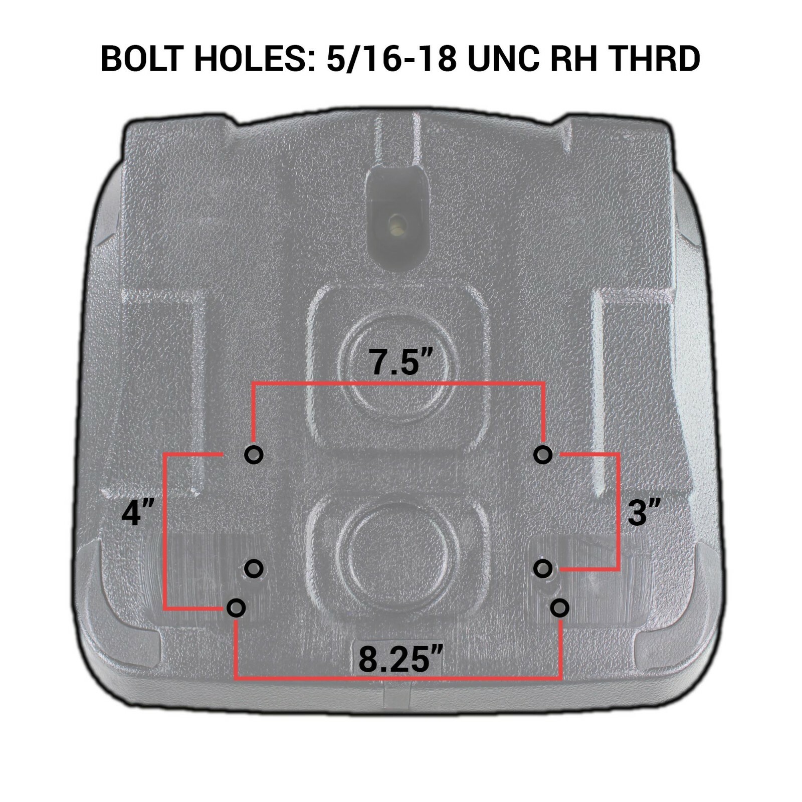 (2pcs) VG12160 Black Gator Seat w/Drain Hole M-Gator, E, Turf, TX 4X2, TH Turf++