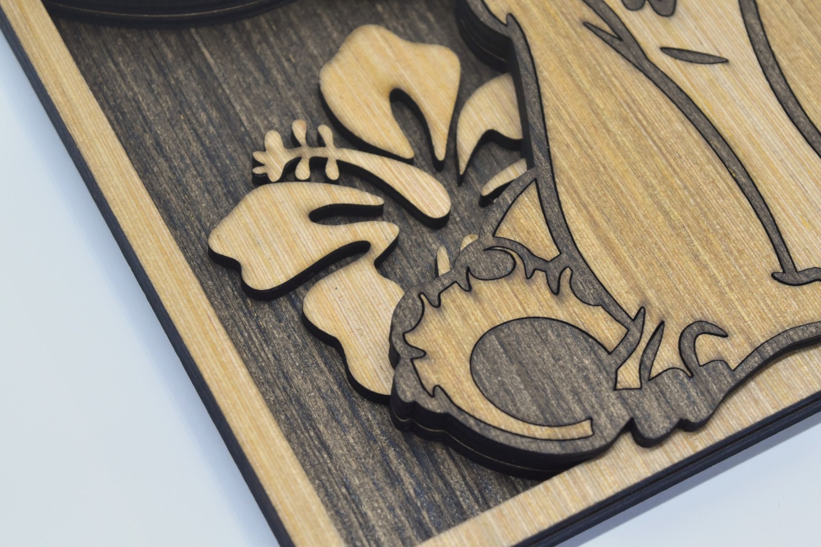 Lilo & Stitch Alien Layered Wood Wall Art Handmade Decoration Ohana Decoration