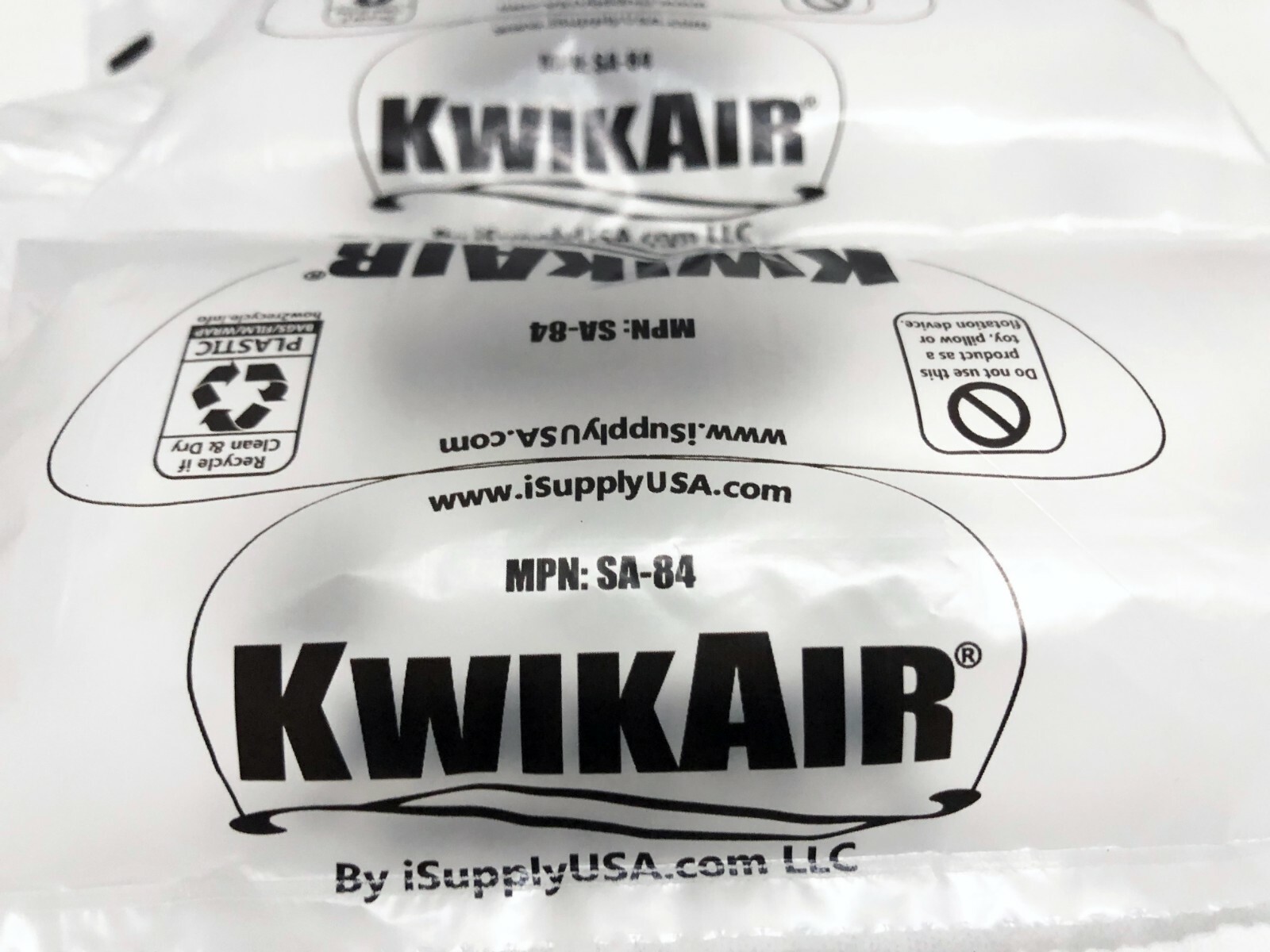 4x8 Air Pillows 175 COUNT 20 GAL Void Fill Packaging Shipping Packing Bubble