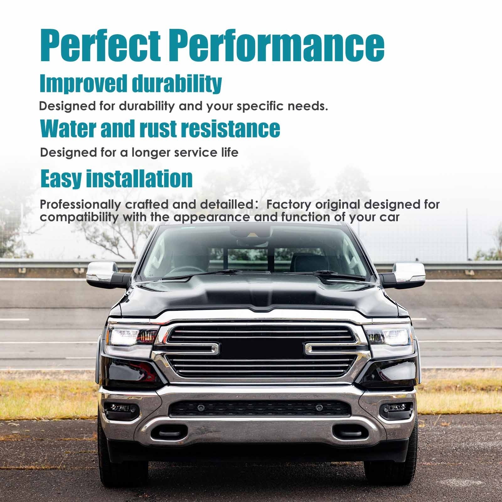 Steel Front Bumper Face Bar For 2019-2023 RAM 1500 Chrome CH1002407