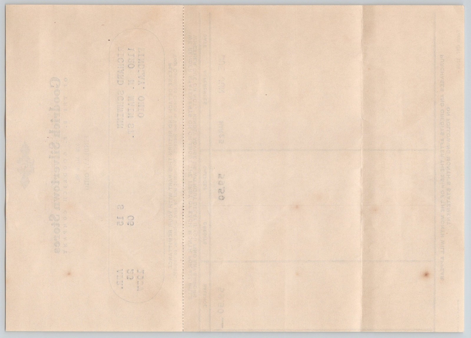 1937 Goodrich Silvertown Stores Findlay OH Billhead & Postal Cover