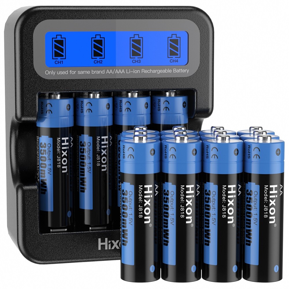 Hixon 1.5V AA Lithium Rechargeable Batteries 3500mWh AA Batteries for Blink Lot