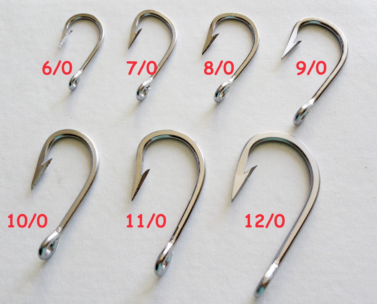 SWORDFISH TUNA MARLIN BIG GAME HOOKS 6/0, 7/0, 8/0, 9/0, 10/0, 11/0, 12/0