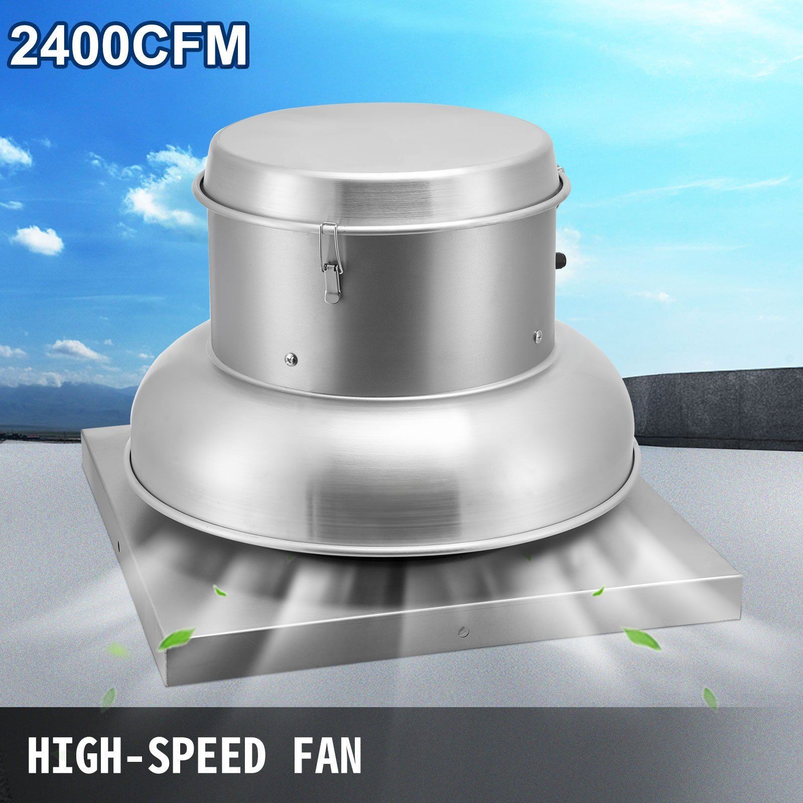 2400CFM 250W High Speed Direct Drive Roof Exhaust Fan & Ventilation System