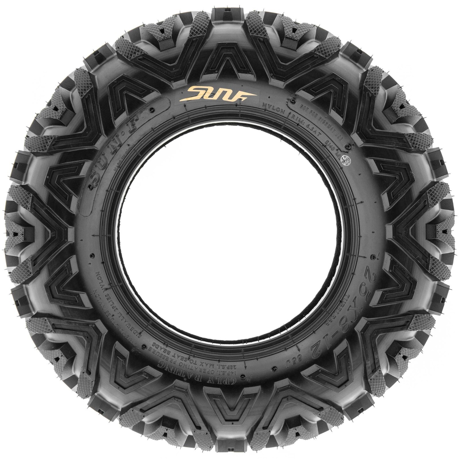 SunF 25x8-12 & 25x10-12 Replacement ATV UTV SxS 6 Ply Tires A033 - Bundle Set