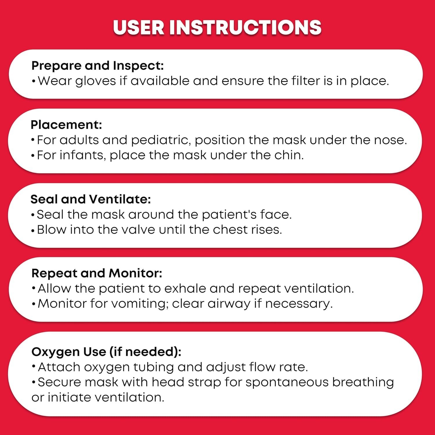 Disposable CPR Mask Combo for Adults & Infants with Gloves - Emergency Ready