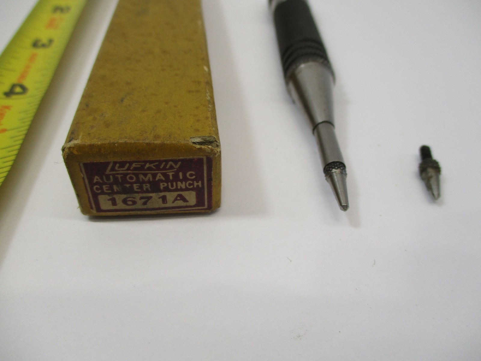 LUFKIN # 1671A Automatic Center Punch 1671 w/ OEM Box 2nd Tip in EC