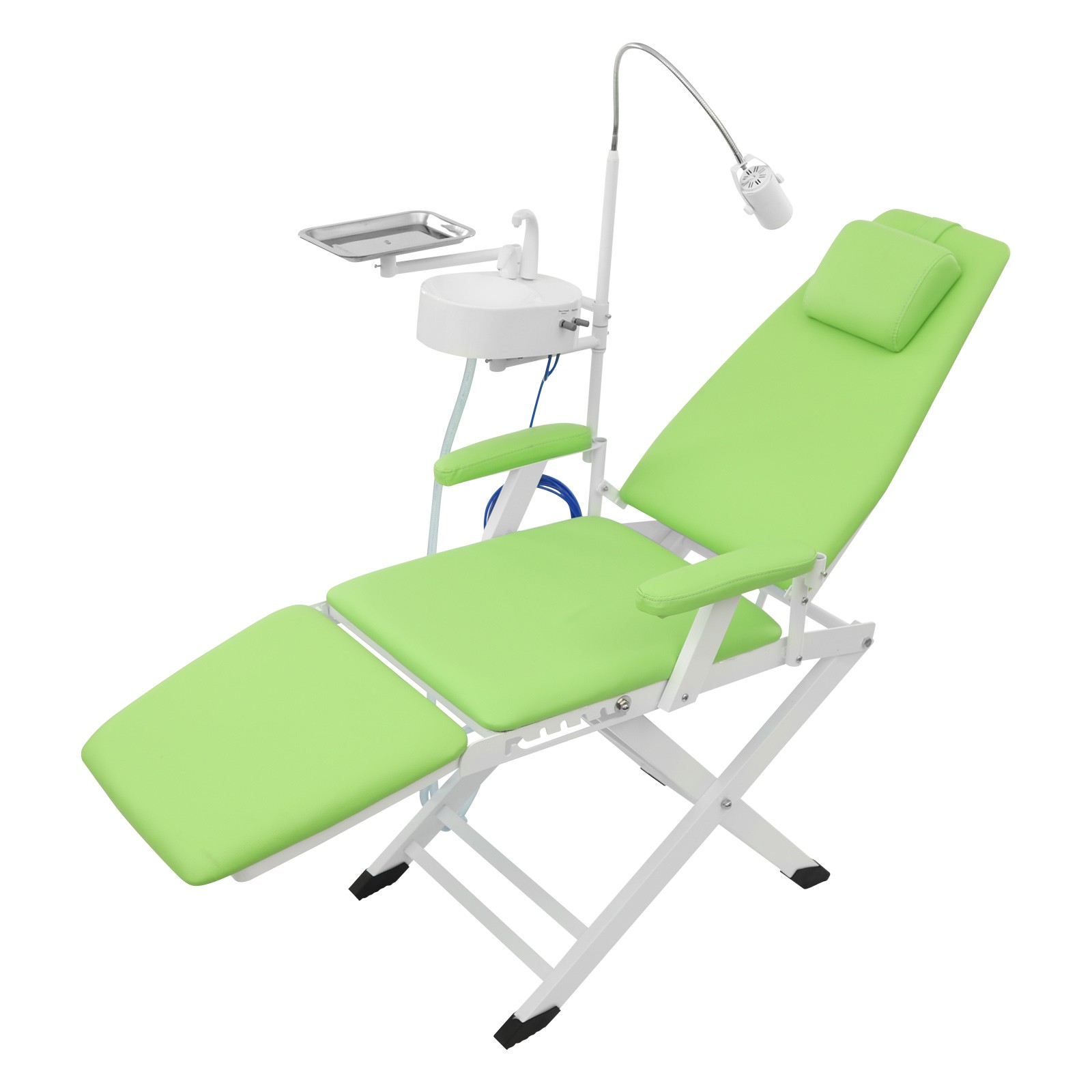 100kg Capacity Folding Mobile Chair LED Dental Chair Portable Dental Chair US
