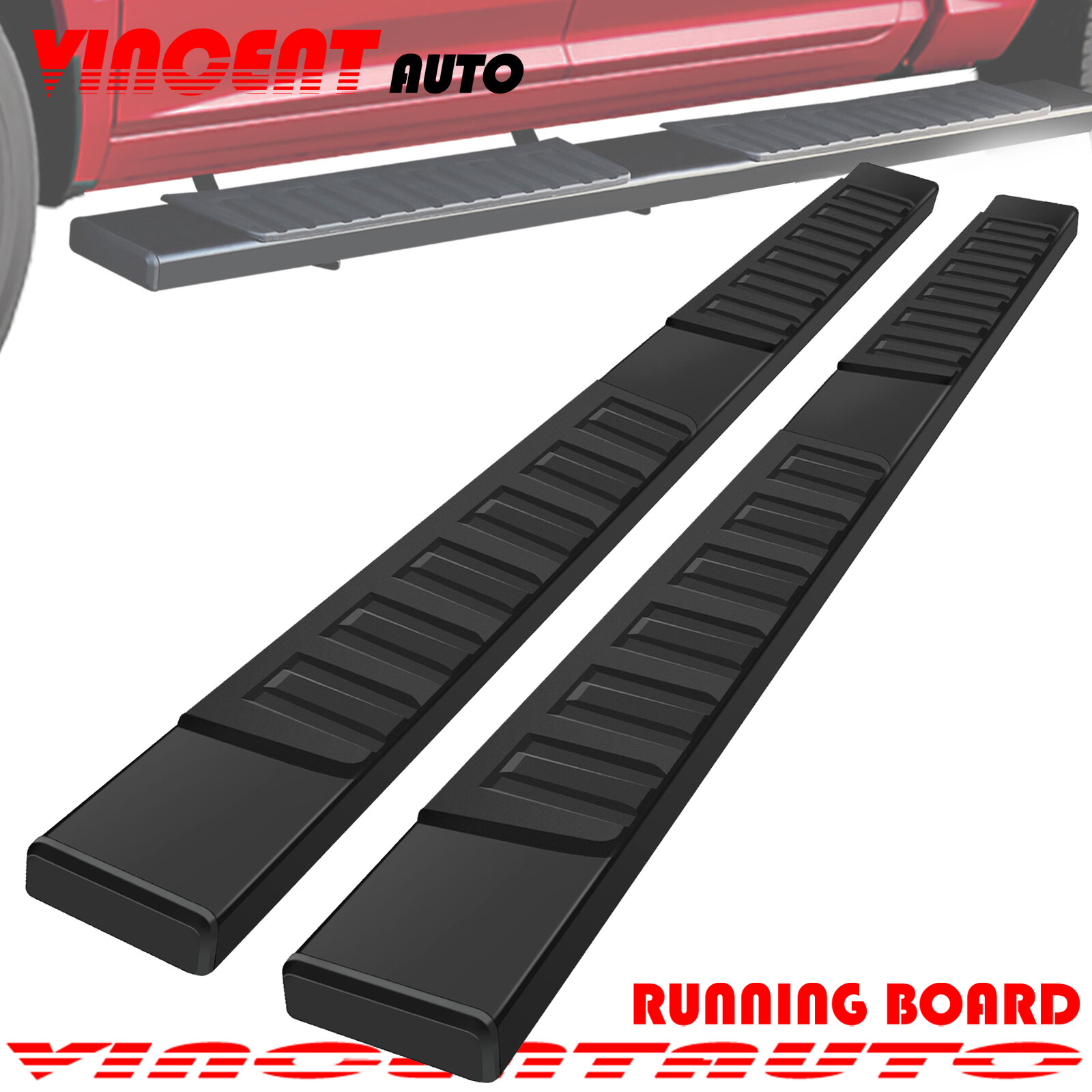 Fit Ford F-150 SuperCrew Cab 6" 2009-2014 Nerf Bar Side Step Running Board Black