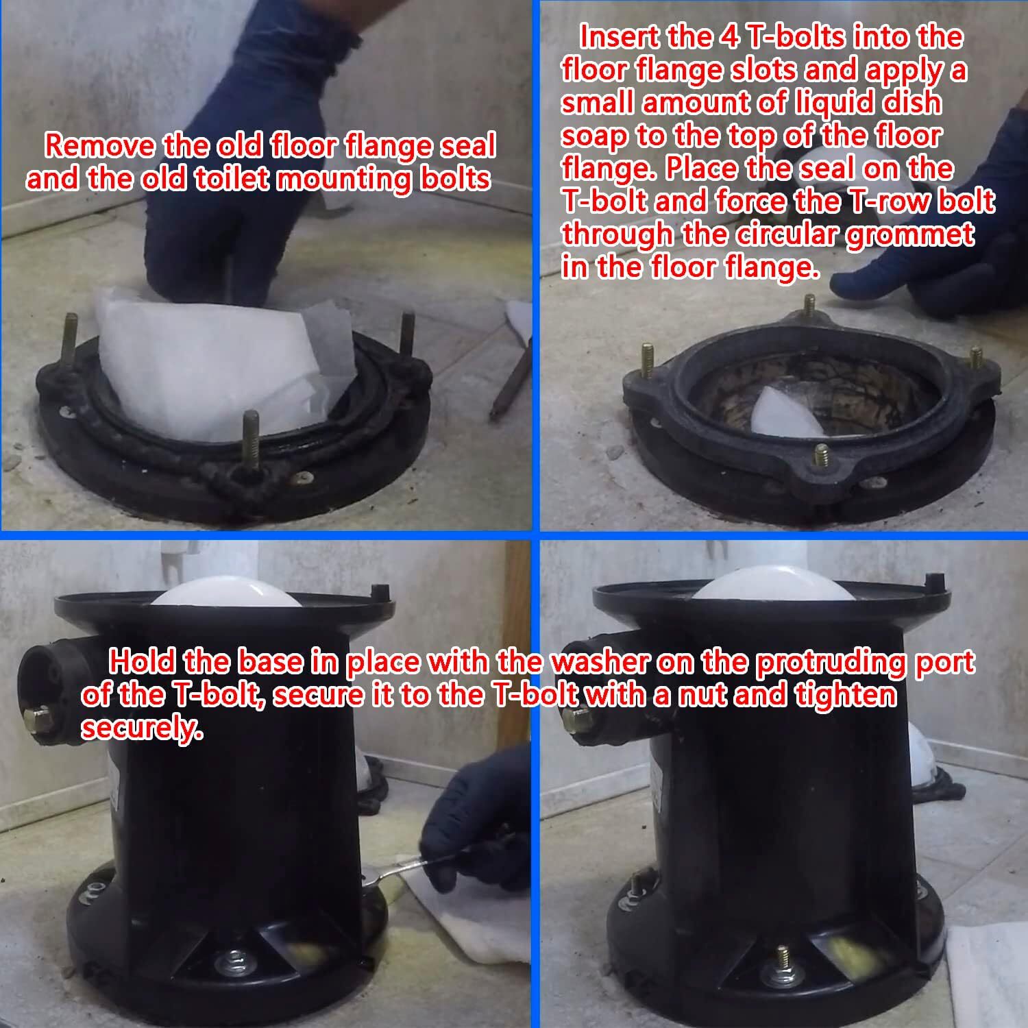 For Dometic/Sealand 385310063 Toilets Floor Flange Seal & Mounting Kit 2010 2011