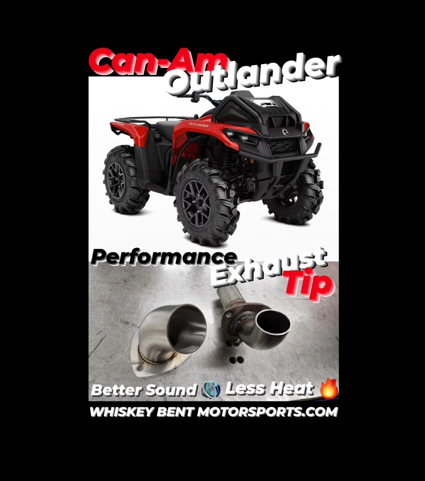 2023-2025 CAN-AM OUTLANDER 500-700cc PERFORMANCE EXHAUST TIP