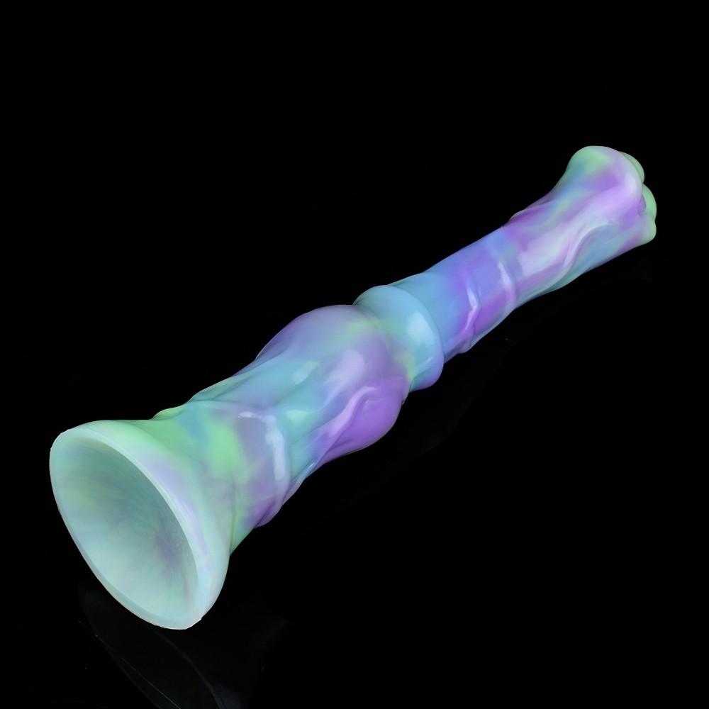 9.8" Slim Fantasy Monster Dildo Soft Silicone Suction Cup G-spot Long Anal Toy