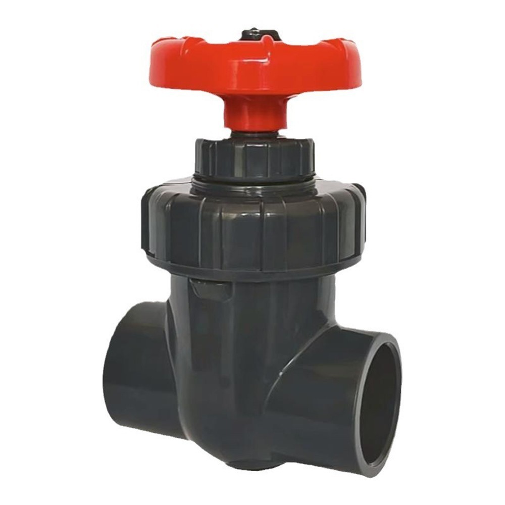 PVC Grey Gate Valve Metric 20 25 32 40 50mm For Aquarium Fish Tank Plumbing Sump