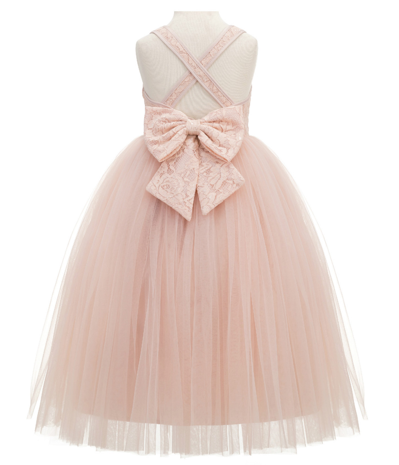 Lace Flower Girl Dress Girls Tulle Dresses Birthday Party Dress Communion Dress