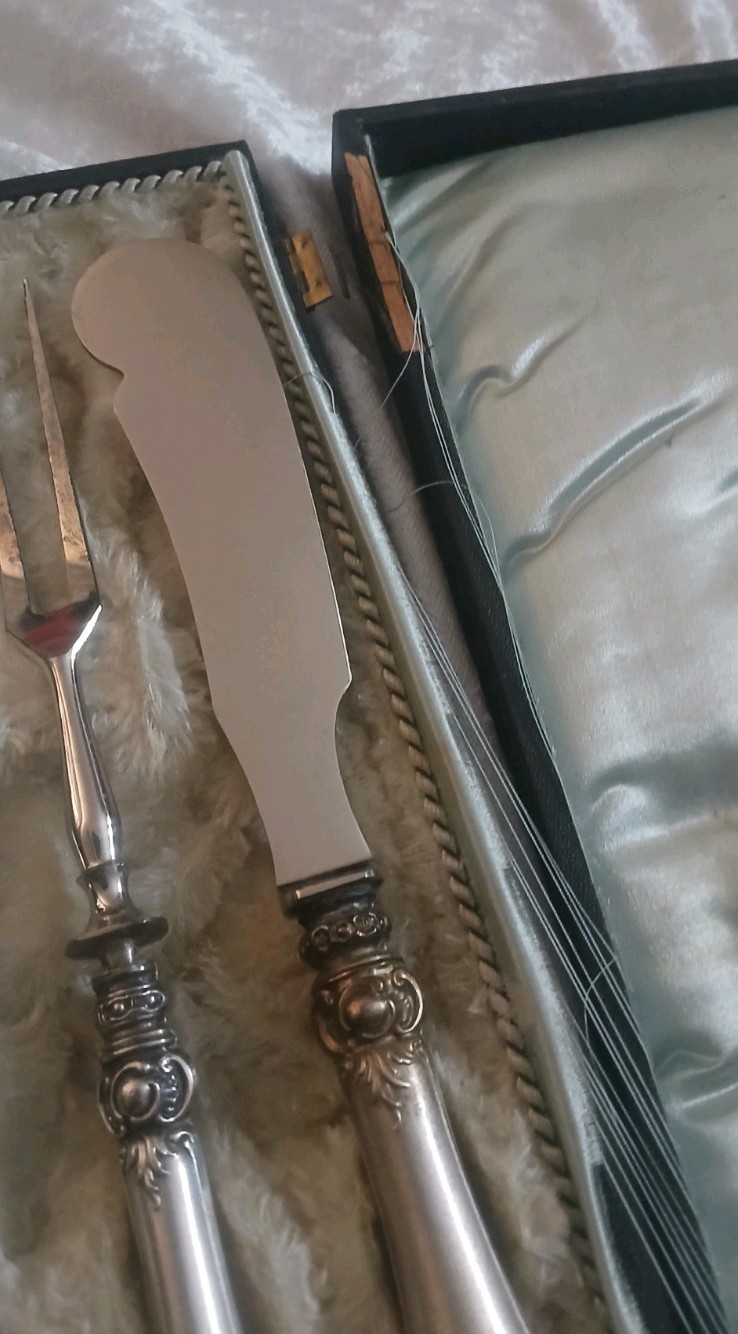 Antique 800 German Silver Fish Set Original Box W. Schwechten Berlin 1853-1902