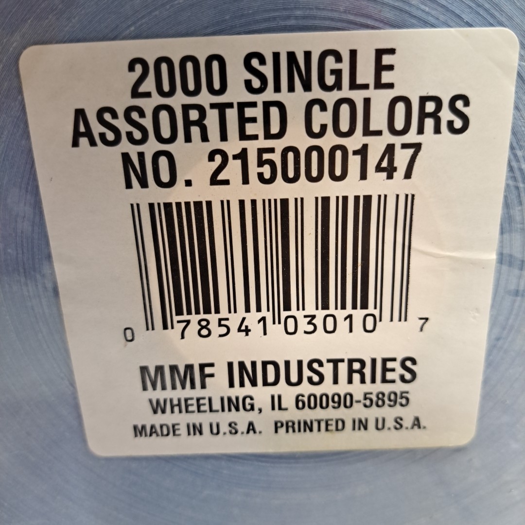 Admit One Raffle Tickets Roll of 2000 Made In USA MMF #215000147