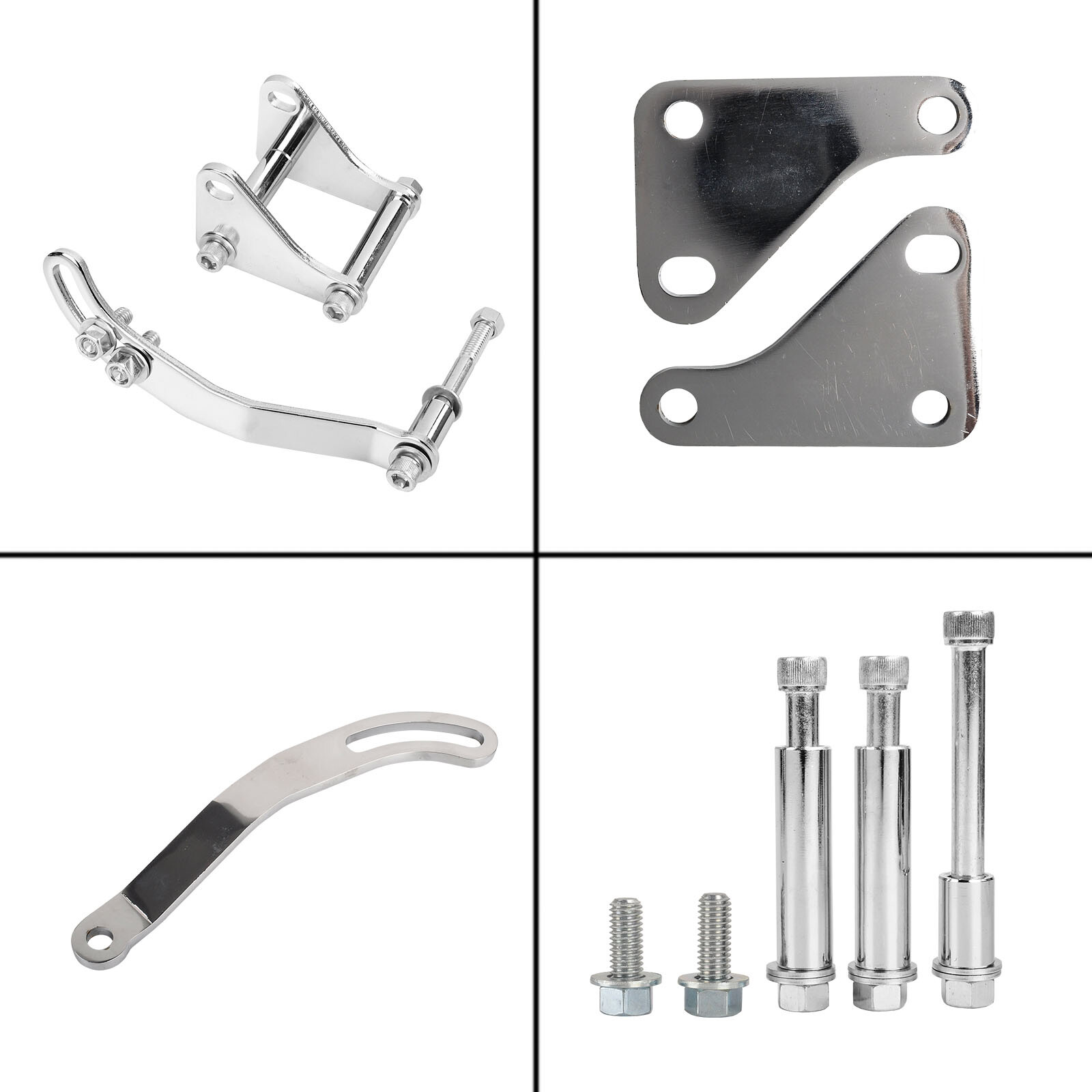 Saginaw Power Steering Pump with Brackers & 2 Groove Pulley Kit V-Belt for Chevy