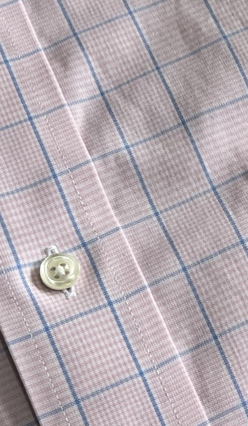 Men’s Brooks Brothers Madison Fit Dress Shirt Pink Windowpane