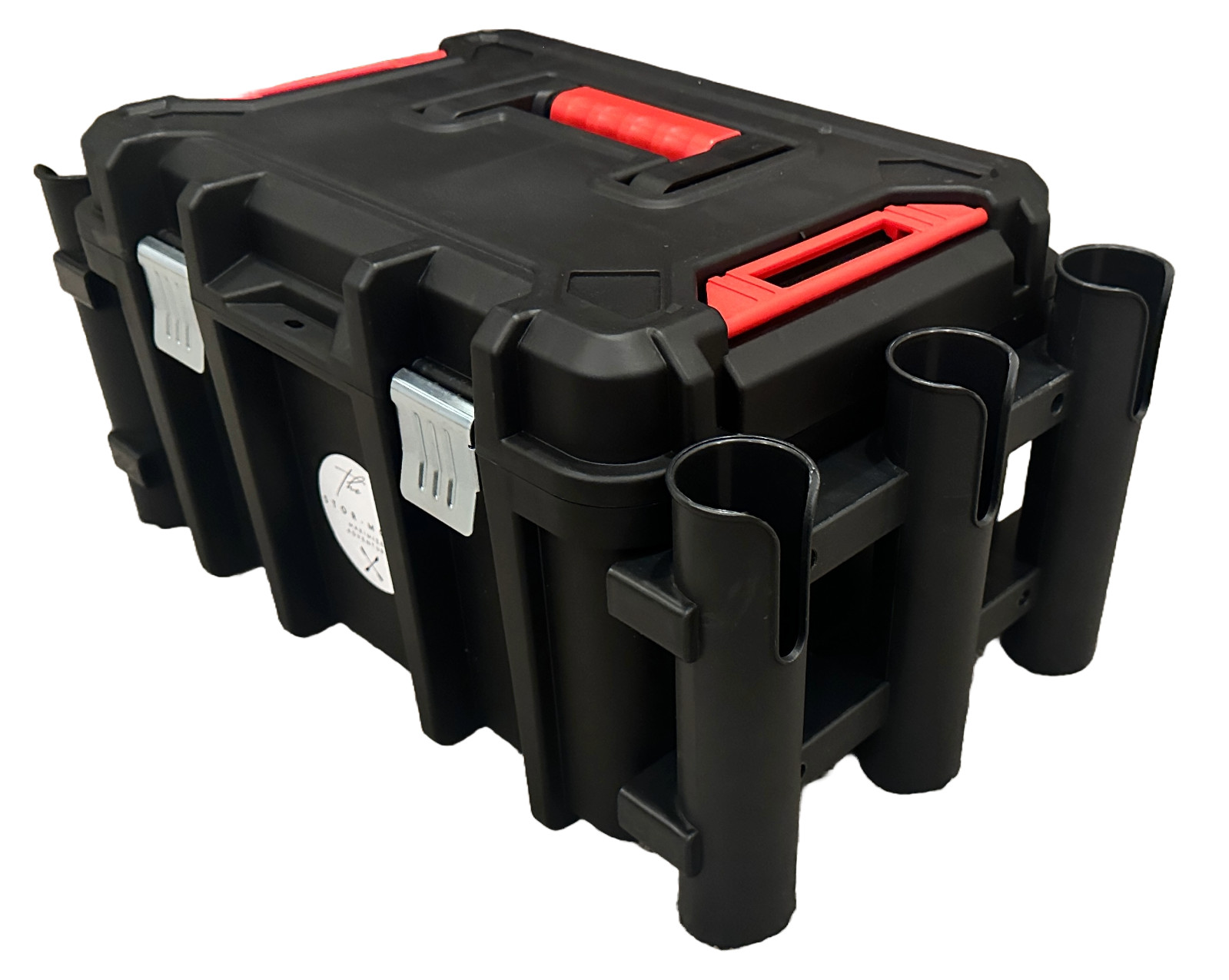 Kayak Fishing Crate -6 Integrated Rod Pole Holders, Tackle Box Storage, Lockable