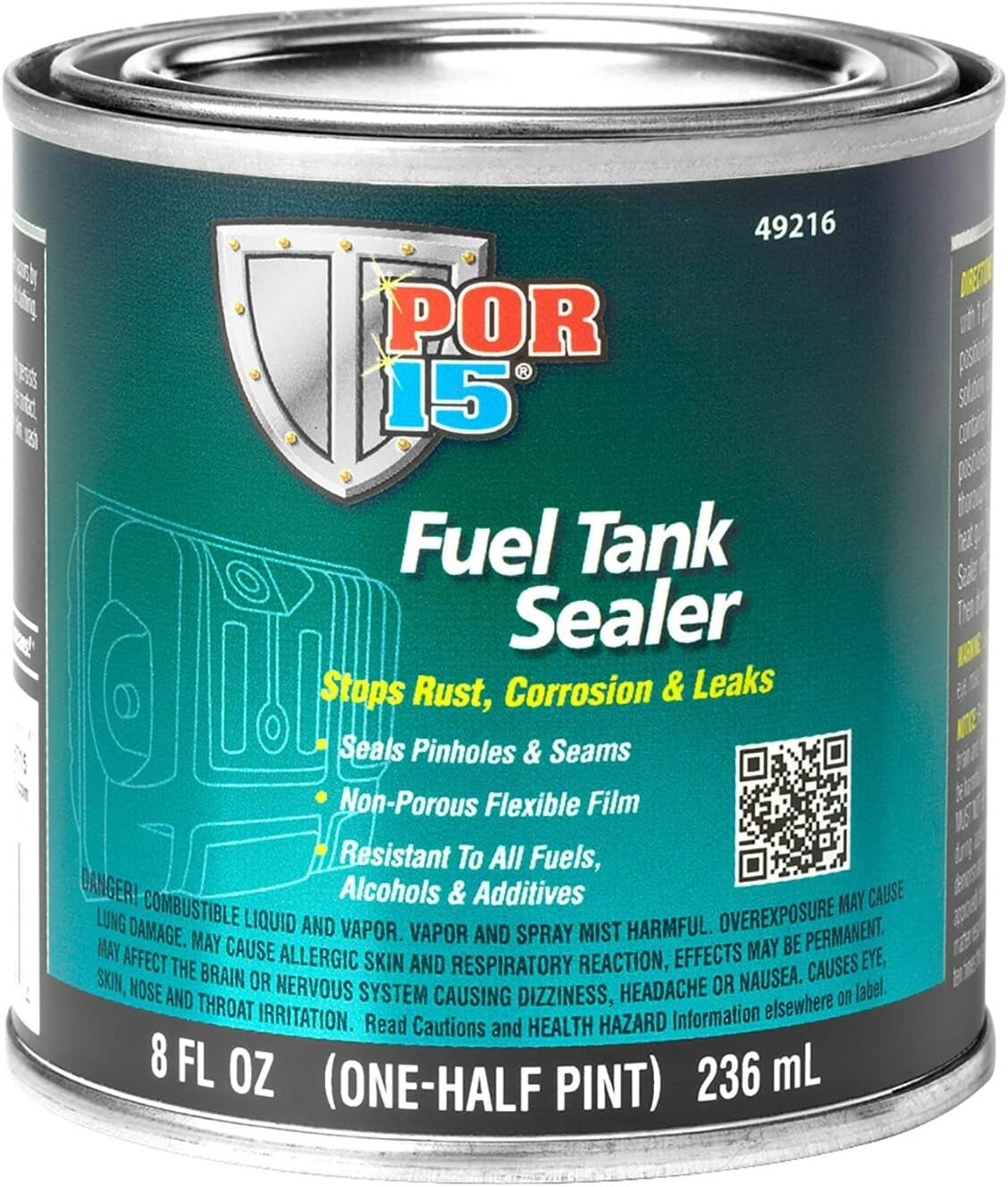 New POR 15 49216 Fuel Gas Tank Sealer Repair 8oz Stops Rust Corrosion & Leaks