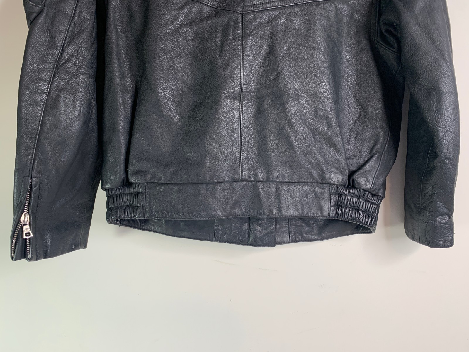 Spieth & Wensky German Polizei Police Leather Motorcycle Jacket RiRi Zip GR 42