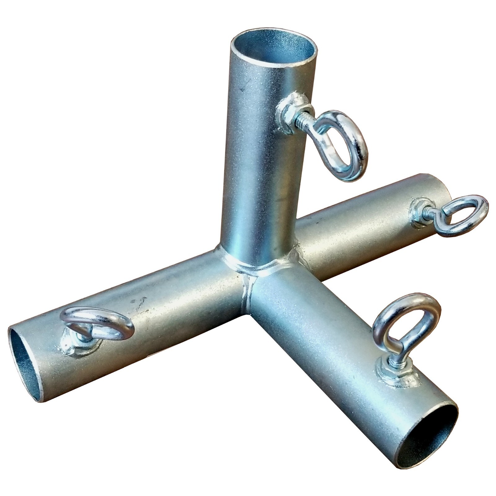 Canopy Fitting Supply Jones-Sports 4-Way Flat 1-3/8” Inside with Eyebolts FVF4