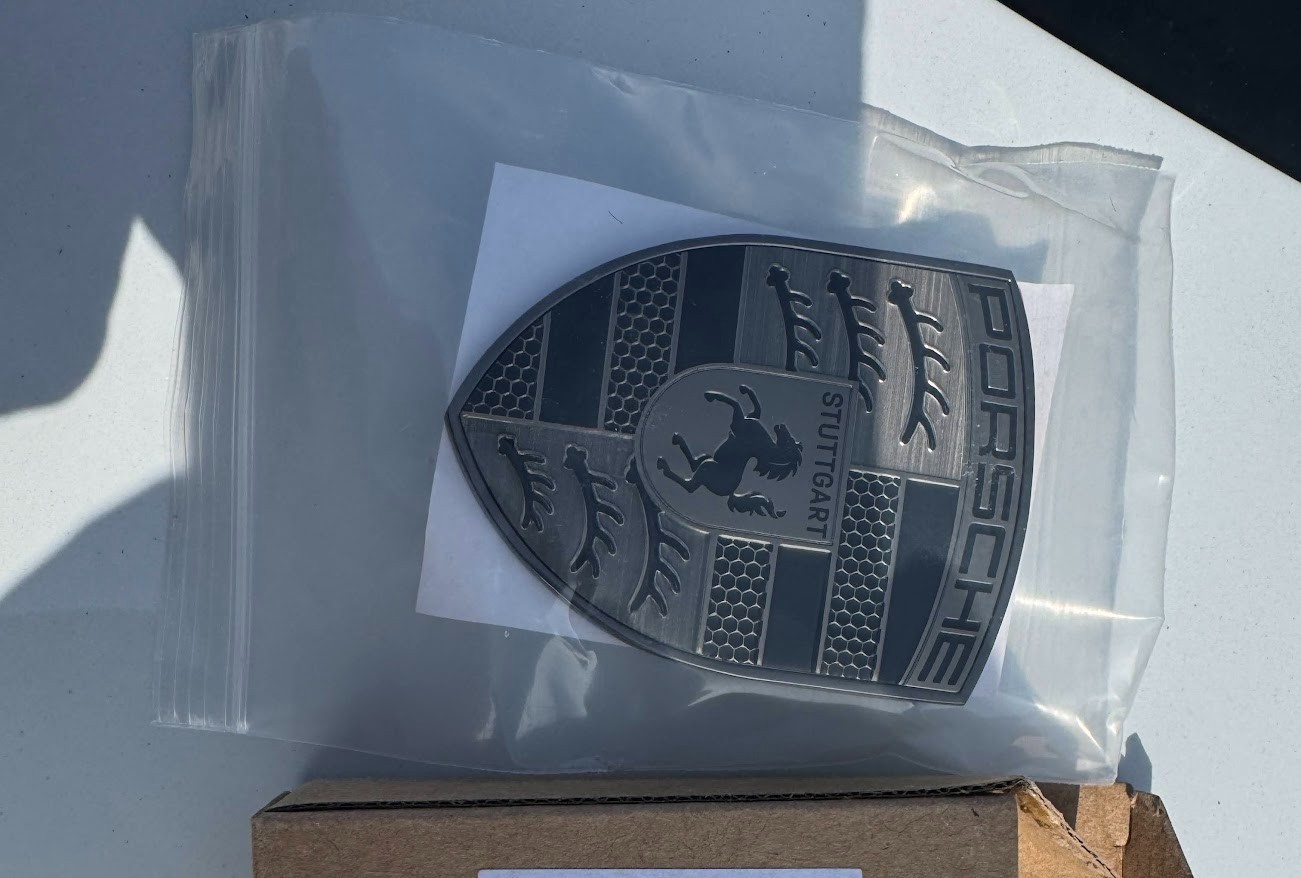 Genuine Porsche Porsche Exclusive Turbonite Front Crest Emblem 911-95C-853-601-A