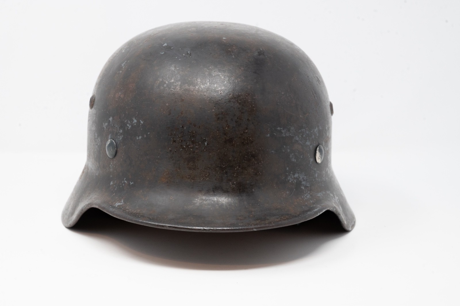 WWII German M35 Luftwaffe Helmet With Reproduction Liner and Chinstrap