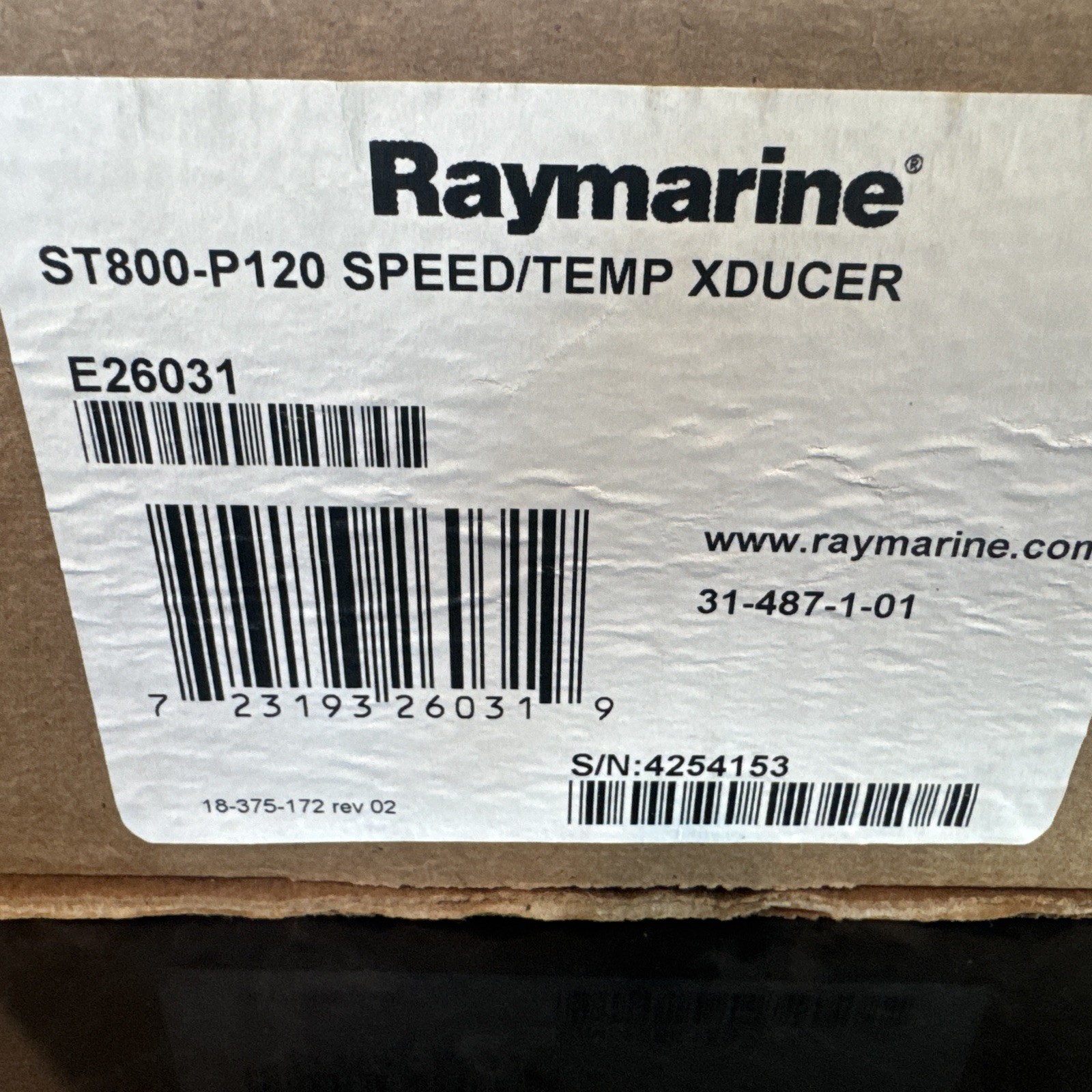 AIRMAR Speed/Temp Sensor Transducer ST800-P120 Raymarine