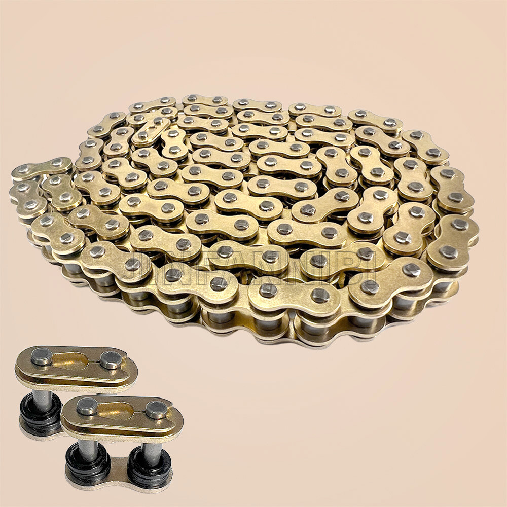 Gold 420 X-Ring Chain 120 Links With Connecting Master Link for Motorcycle