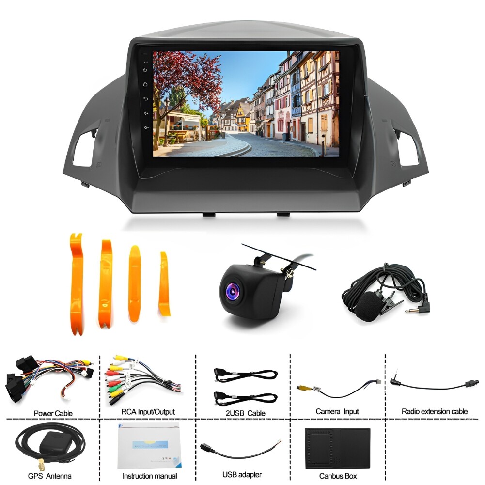 Apple CarPlay For Ford Escape 2013-2017 Android 13 Car Stereo Radio GPS Navi