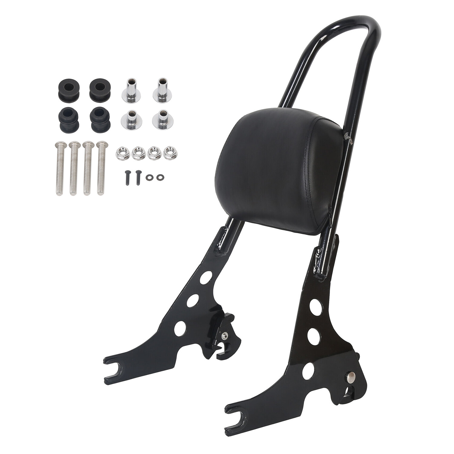 Detachable Passenger Sissy Bar Backrest Pad For Harley Sportster 1200 883 04-UP