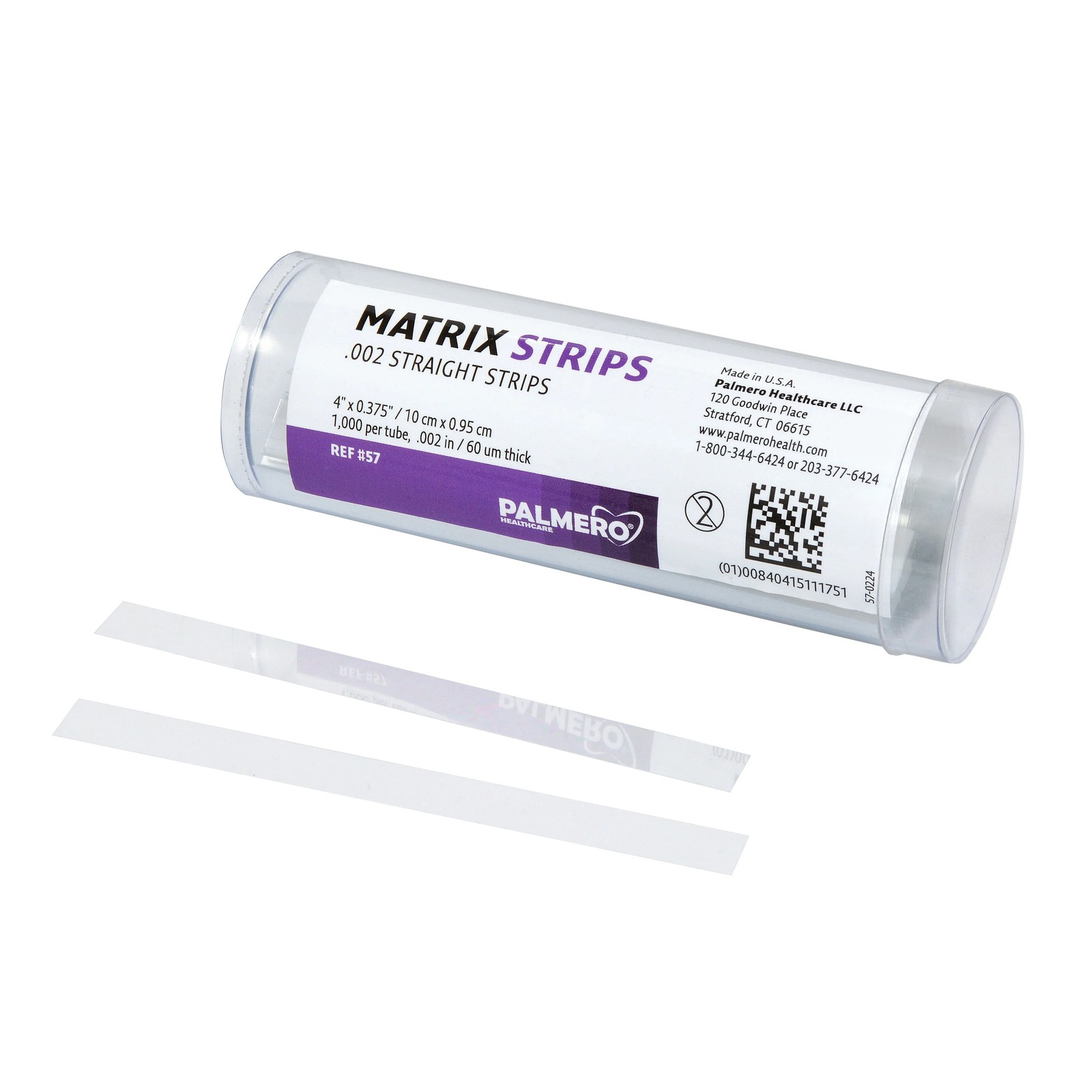 Palmero 57 Mylar Dental Matrix Strips Straight 1000/Bx