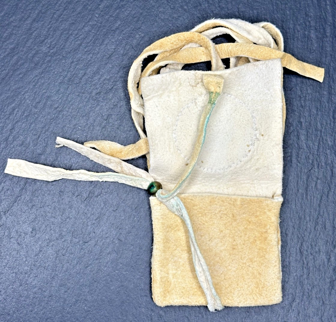 VERY RARE 2003 SACAJAWEA 1.5" MACO BRONZE PEACE MEDAL & MONTANA SUEDE POUCH M871