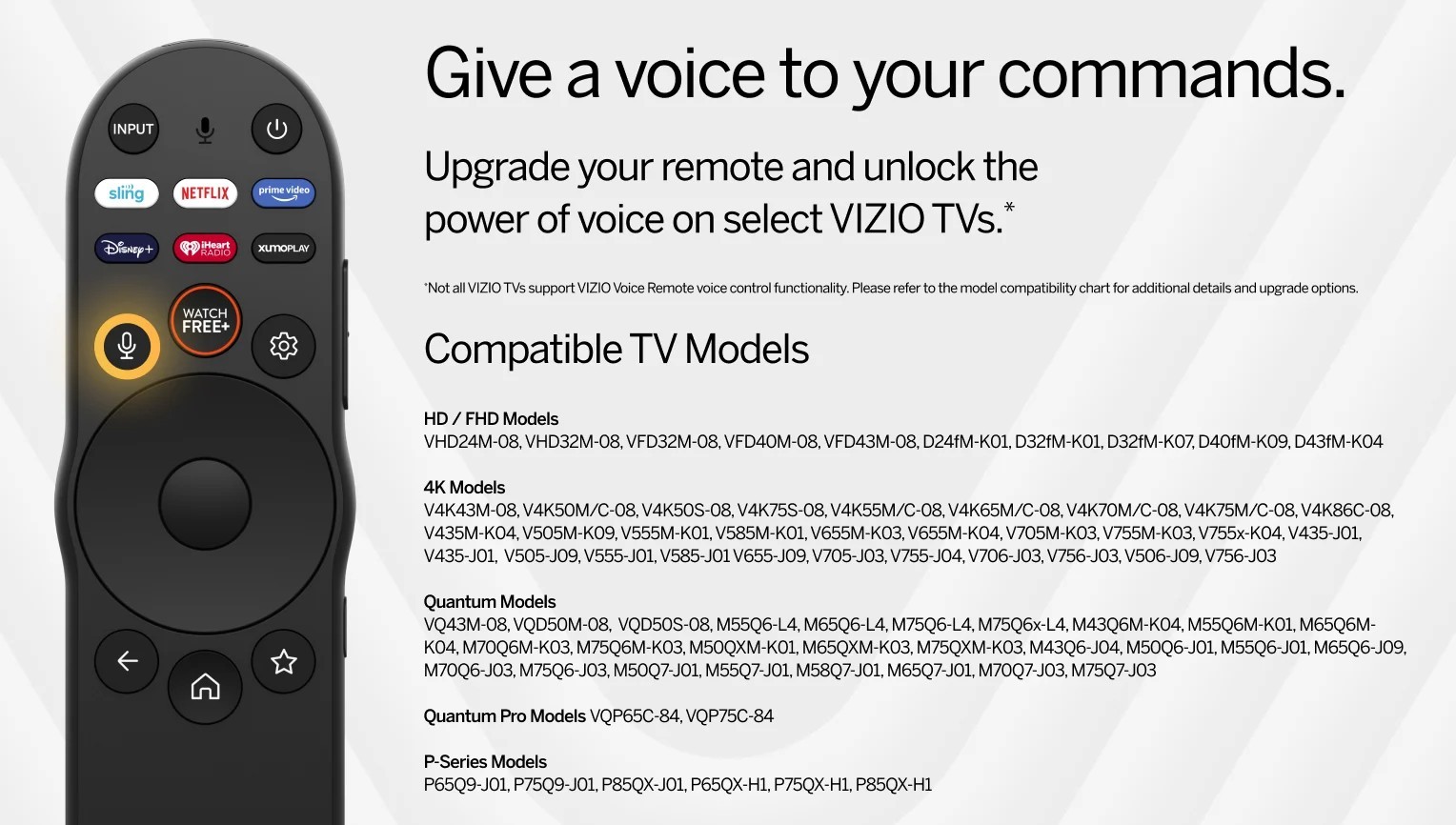 NEW Genuine VIZIO XRT270 V6 Voice TV Smart Remote Control V755-J04 - 00111200166