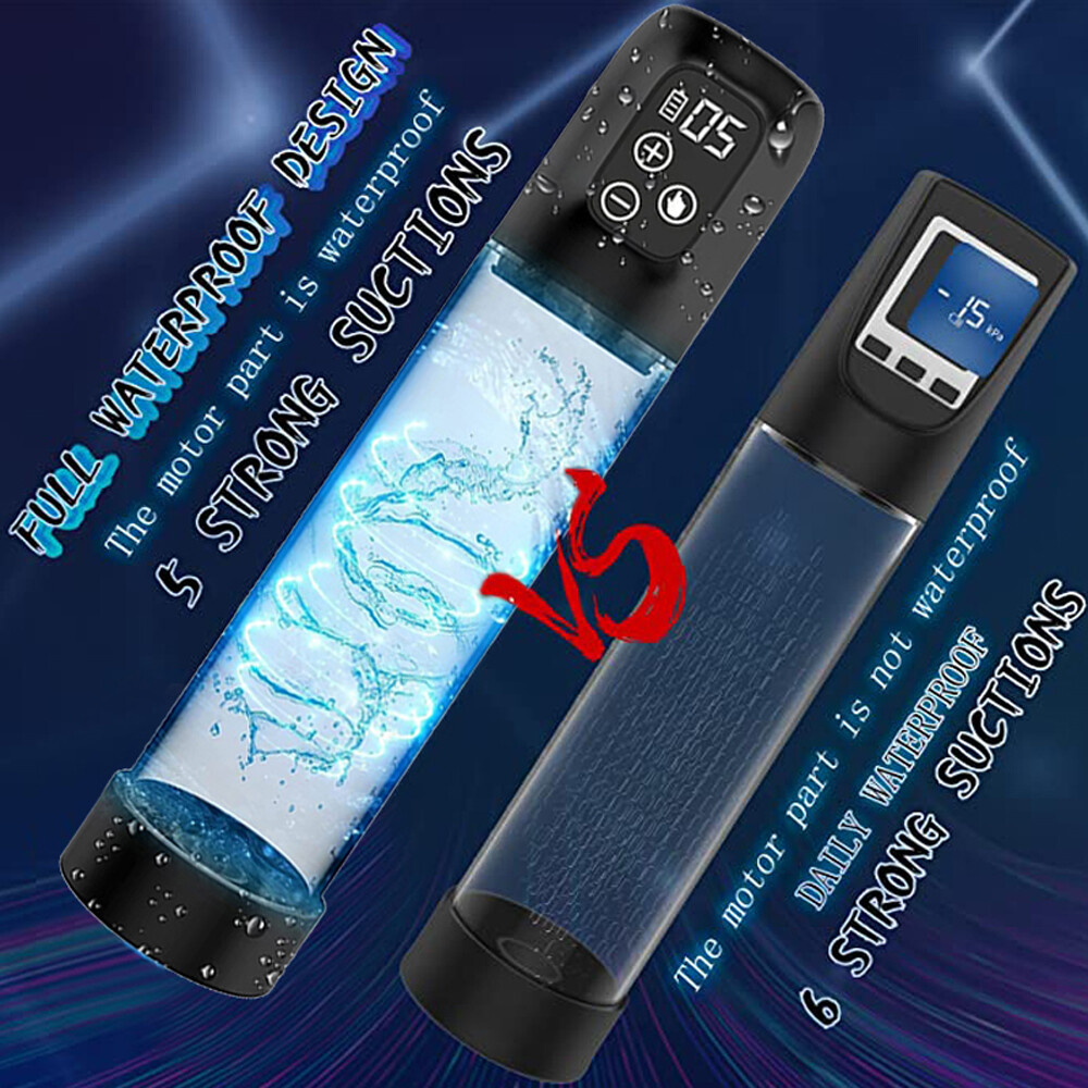 Penis Vacuum Sucking Pump Enhancer Digital LED Display Male Men Enlarger Growth