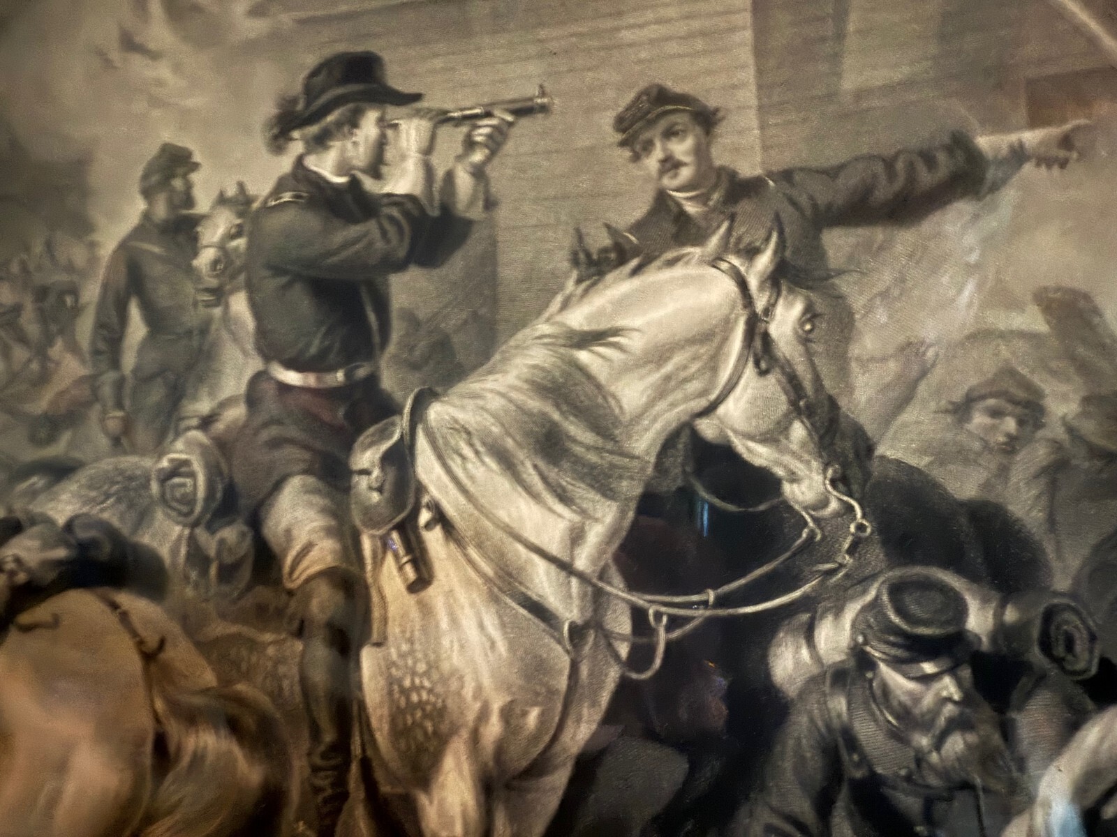 1883 Sherman's March to the Sea Civil War Print J P Fitch Hartford CT Large 55"