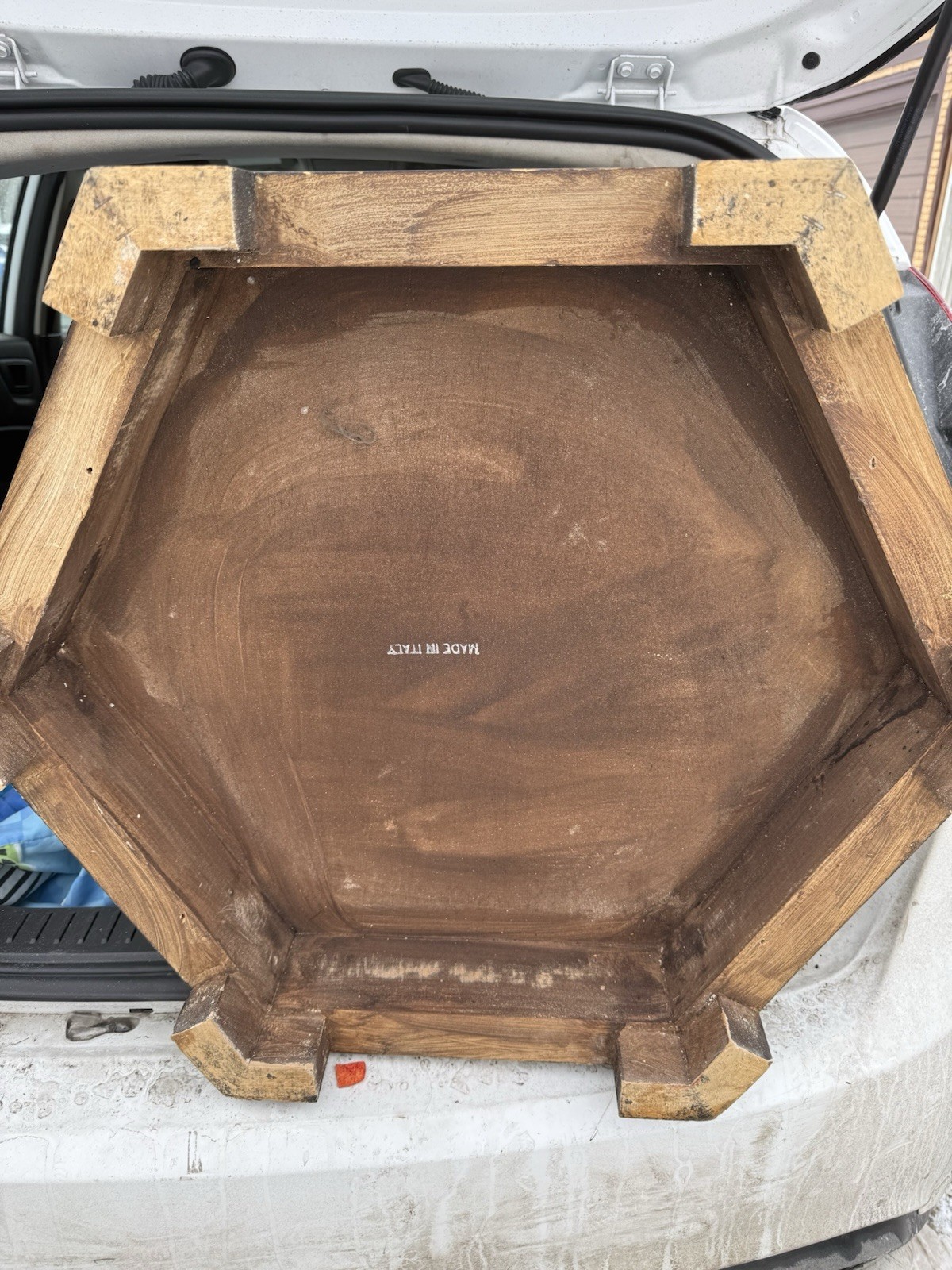 Vintage Chinoiserie Black Lacquered Hexagon Pagoda Curio Cabinet. Made In Italy