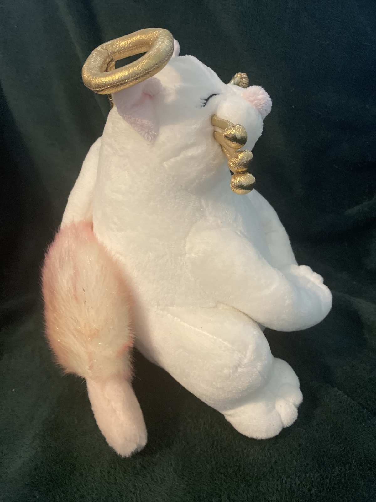 Vtg WhimsiClay Whimsy Clay Amy Lacombe ~10" ANGELICA Angel Cat Plush Stuffed