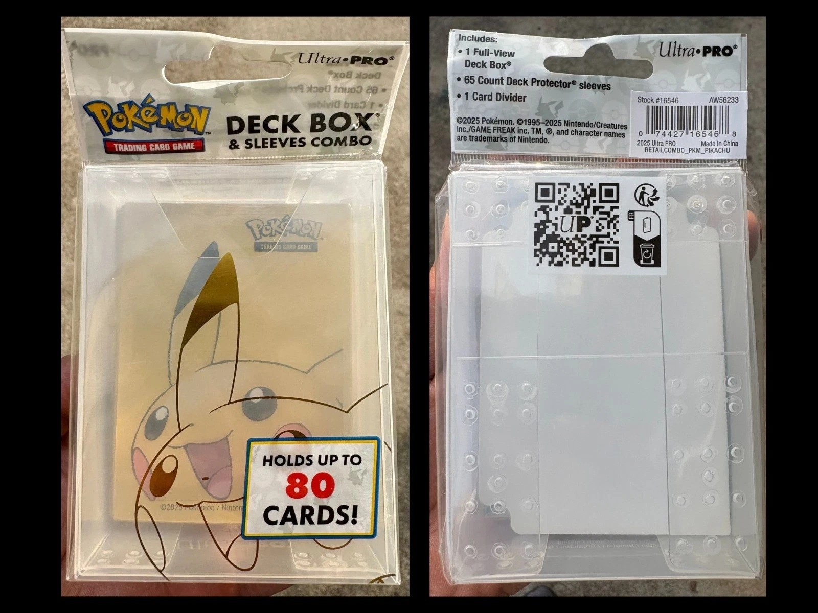 Ultra Pro Pokemon Pikachu Deck Box & Sleeves Combo