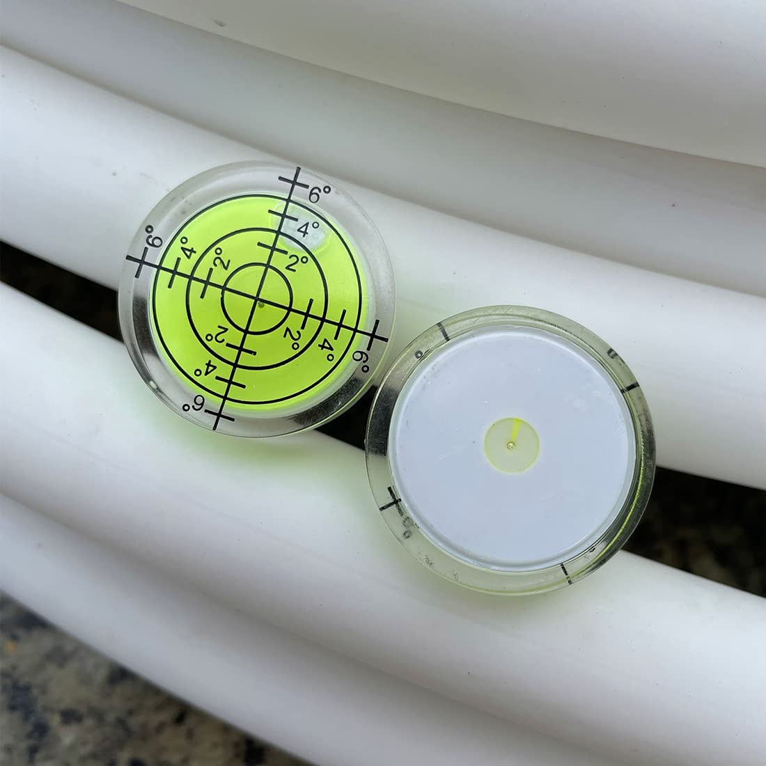 3Pcs Circular Bubble Level Bullseye Degree Marked Surface round Spirit Levels Me