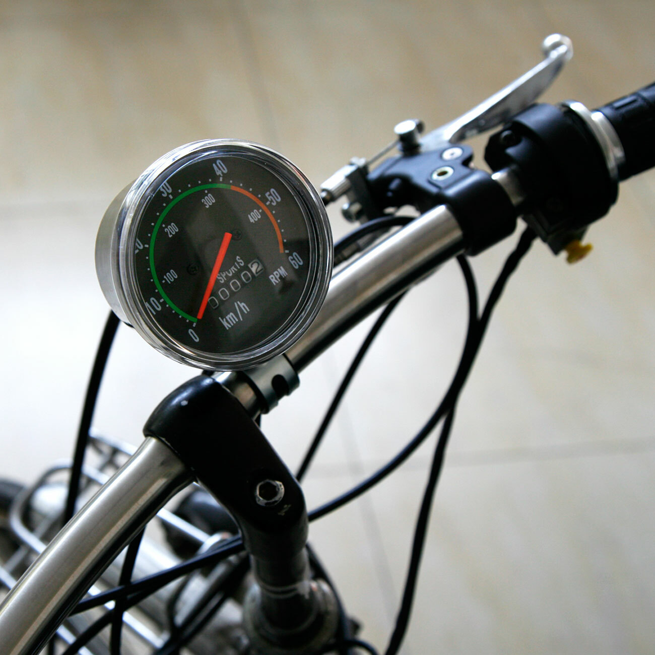 Vintage Style Bicycle Bike Speedometer Analog Mechanical Odometer With Hardware