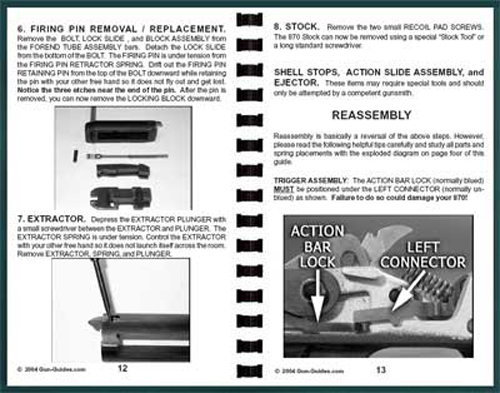 Remington 1100 11-87 Manual Book Takedown Shotgun Guide direct from Gun-Guides