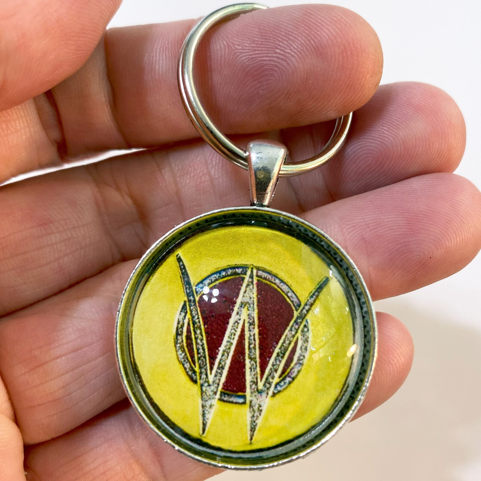 Vintage 1940's Willys Emblem Badge Radiator Jeep Logo 1.2" Diameter Keychain