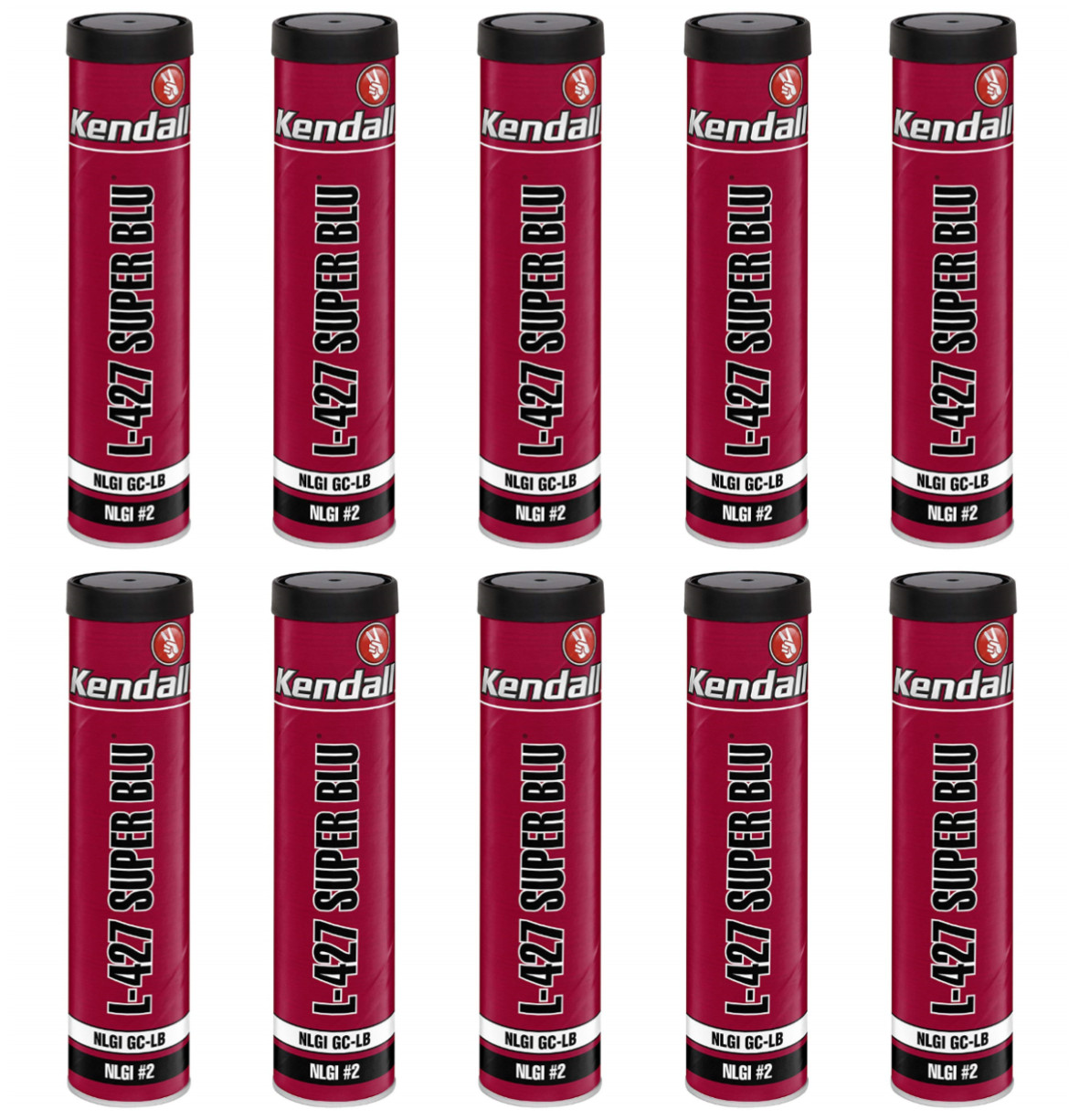 10 Pack Kendall L-427 Super Blu Grease; (10) 14oz tubes