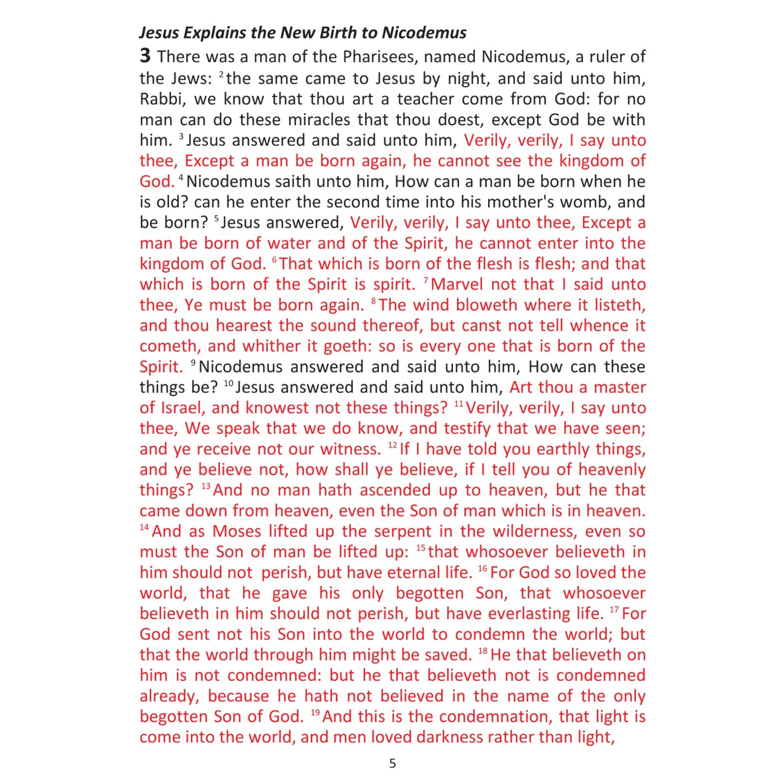 The Gospel of John | Red Letter | Pack of 10 | KJV | Gospel Tracts